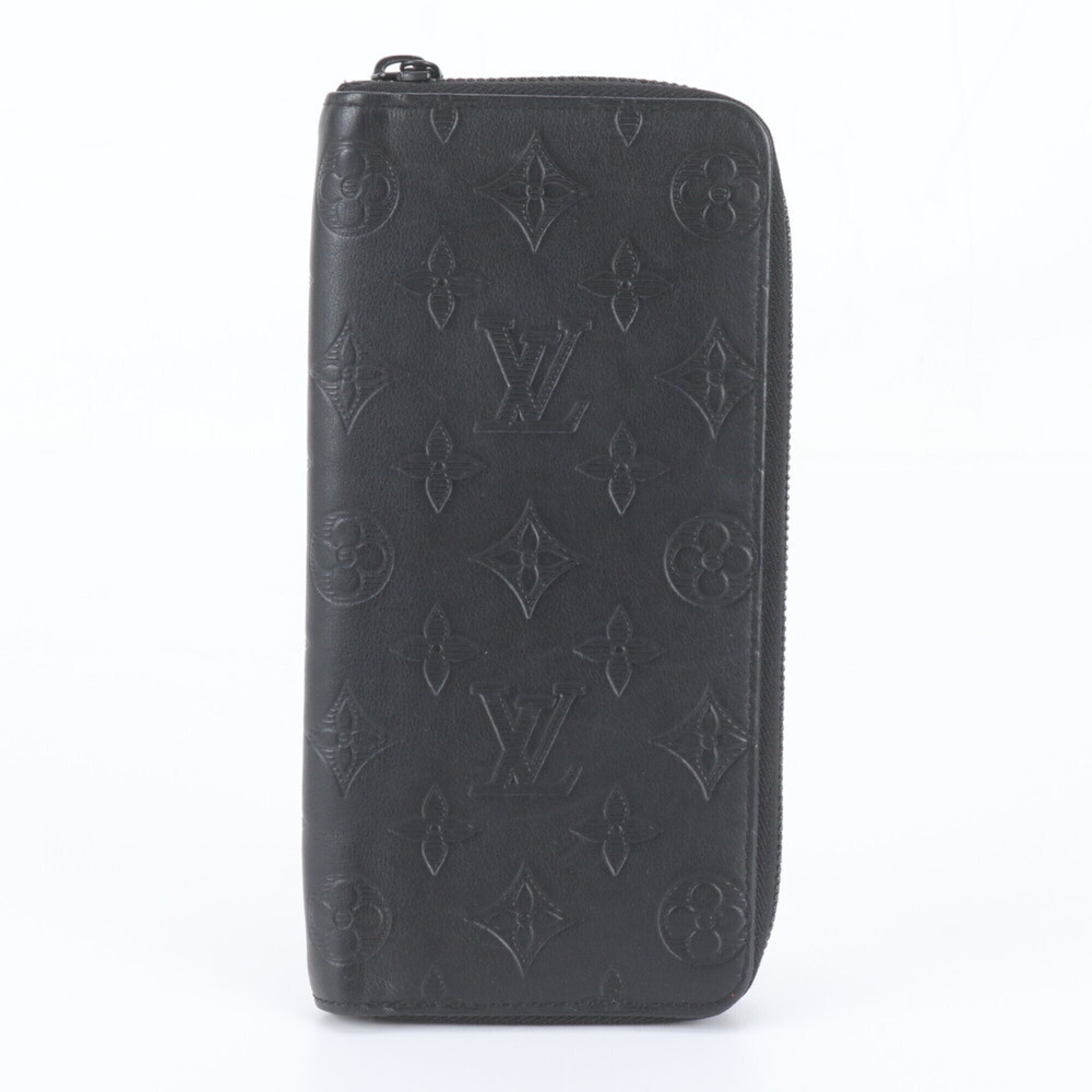 Louis Vuitton RFID-protected Monogram Shadow Zippy Wallet Vertical M62902 Lea...